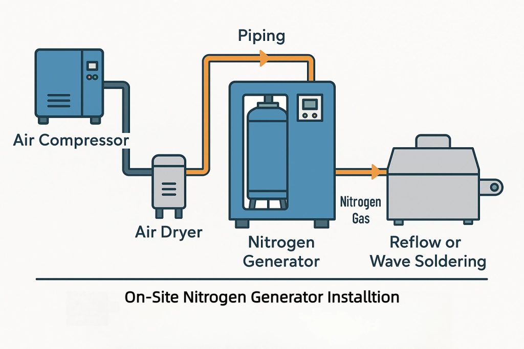 on-site nitrogen generator installation