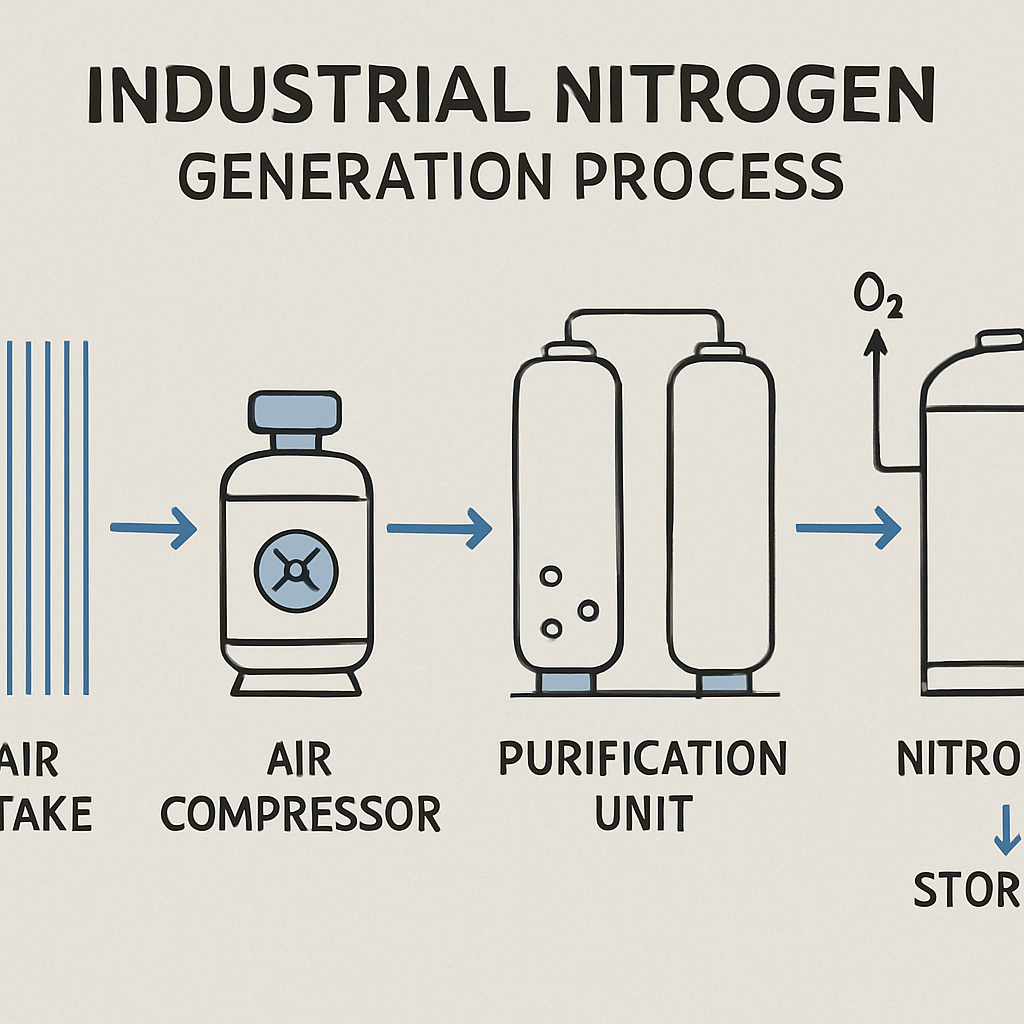 industrial nitrogen generation process