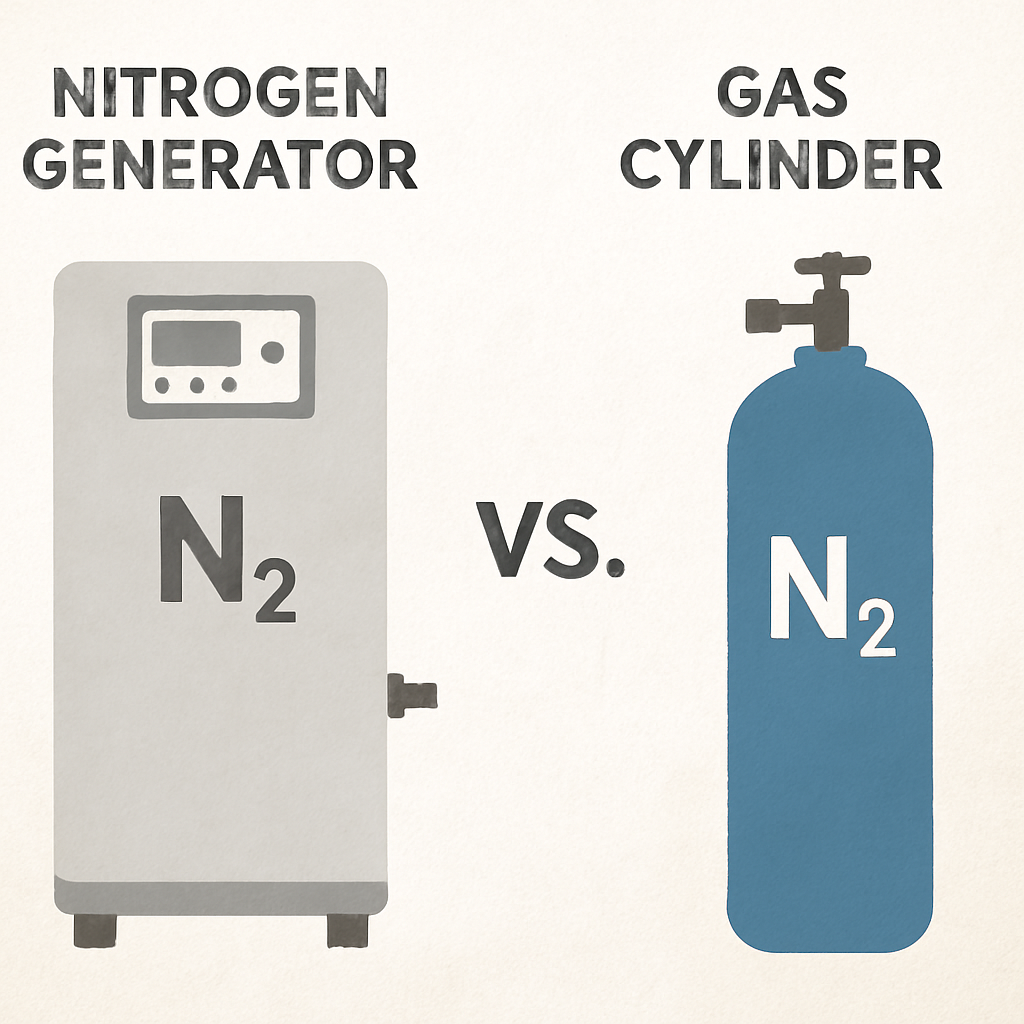 comparison of nitrogen generator and gas cylinder
