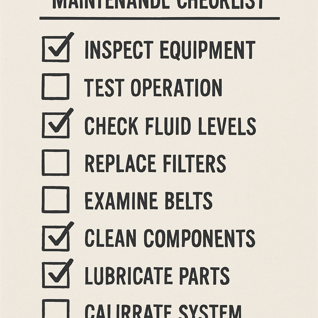 maintainance check list