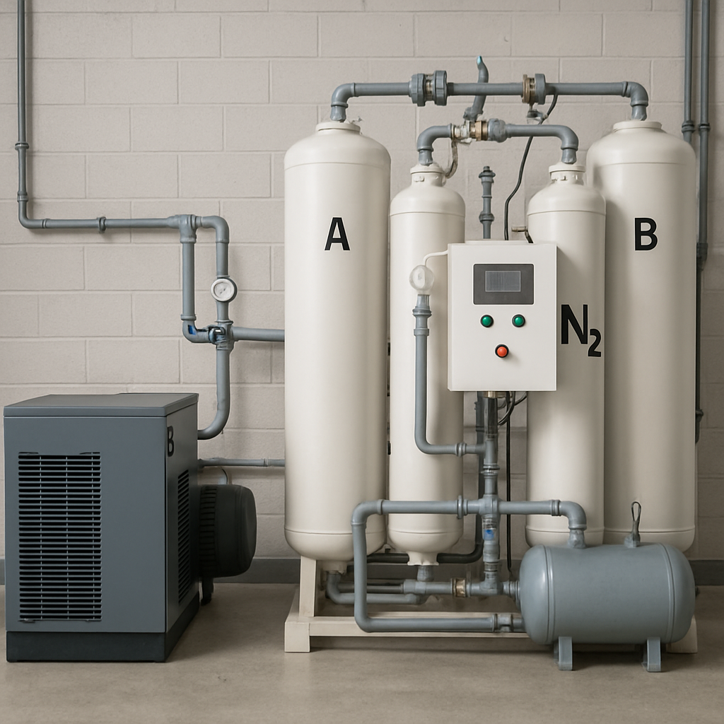 industrial nitrogen generator setup