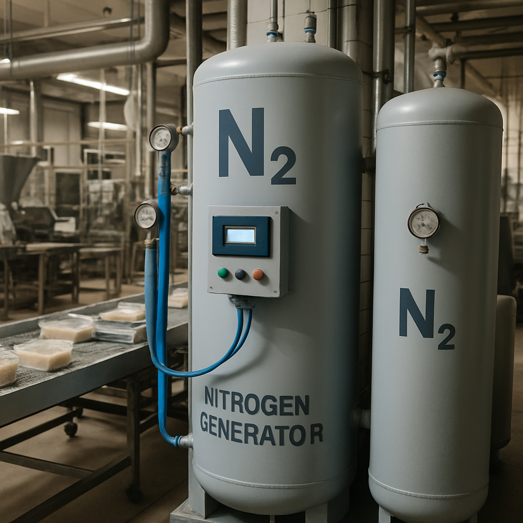 nitrogen generator in a factory production