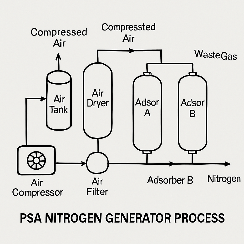 psa nitrogen generator process