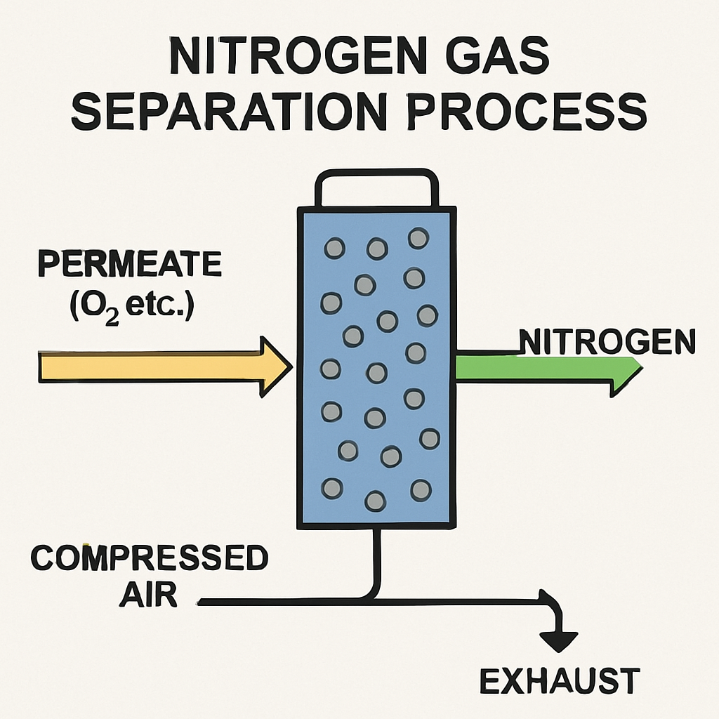 nitrogen gas separation process