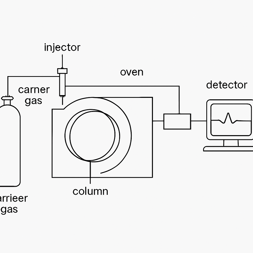 Gas Chromatography Diagram setup