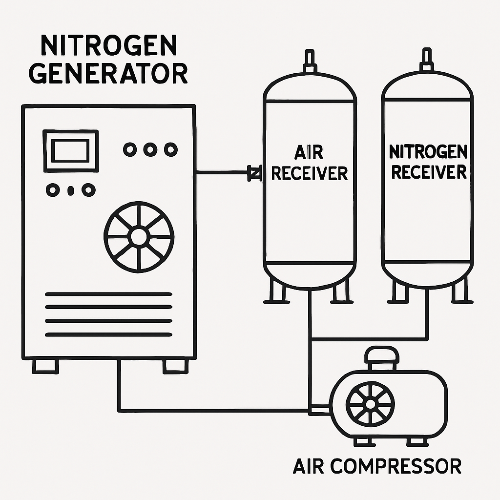 nitrogen generator setup